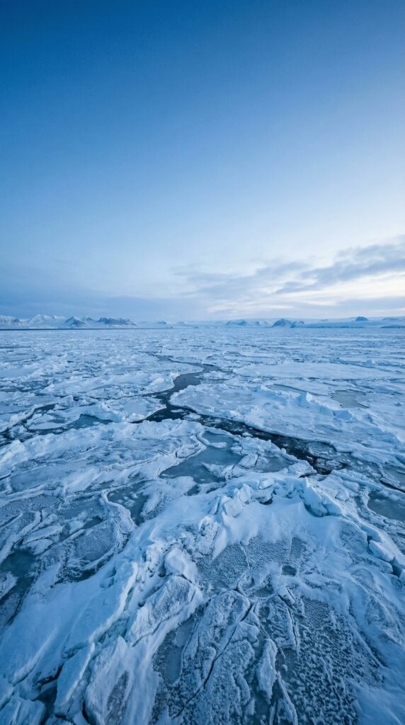 1-paisagem ártica ampla vista aérea