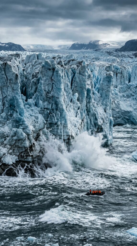 5-ondas e gelo vasto campo de gelo