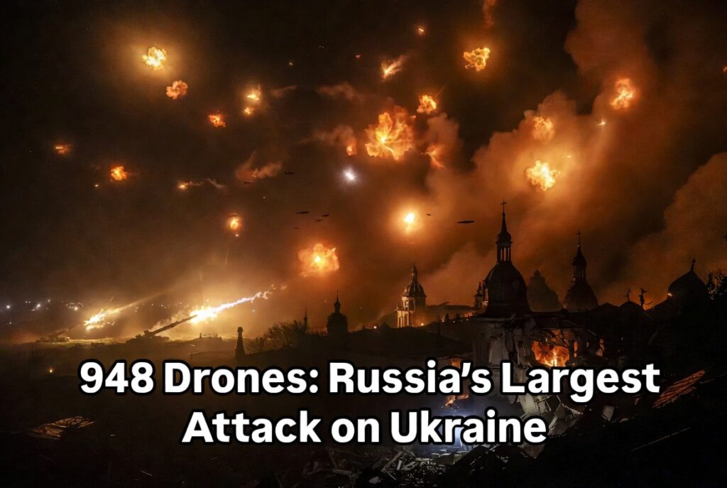 Rússia lança 948 drones em ataque massivo diurno e noturno contra a Ucrânia