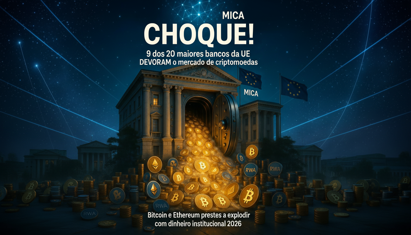 Choque! 9 dos 20 maiores bancos da UE ‘devoram’ o mercado de cripto em 2026