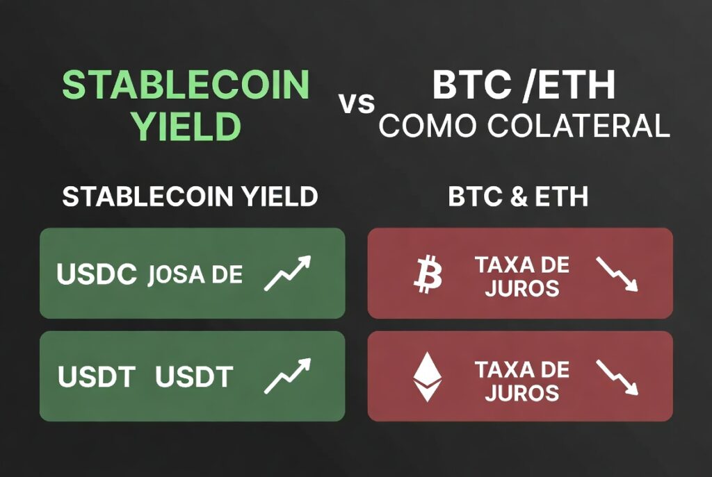 Imagem 3 – Comparação entre Stablecoin Yield e BTCETH como Colateral