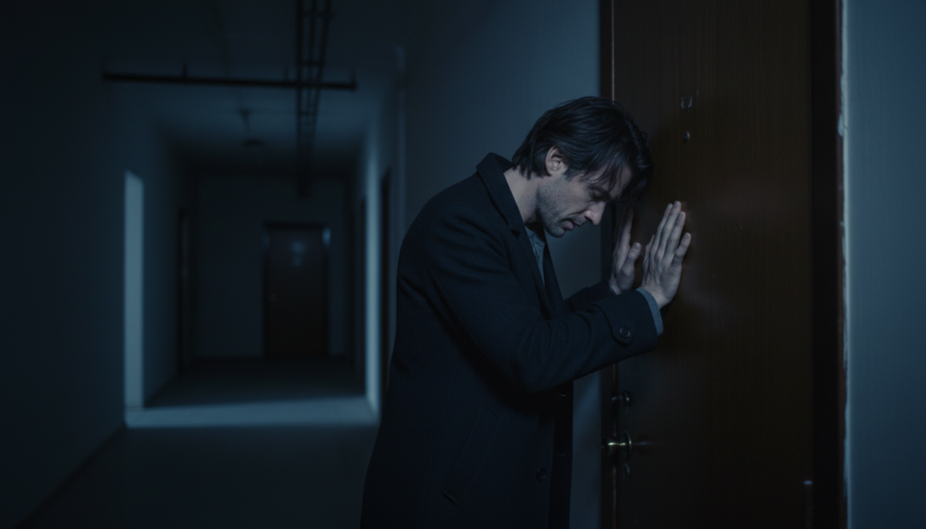 [IMAGEM AQUI — Screenshot do videoclipe, cena da iminência do choro]