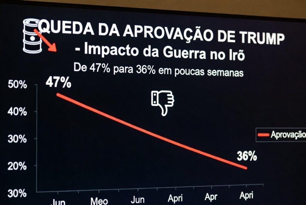 3 – Evolução da Aprovação de Trump durante a Guerra